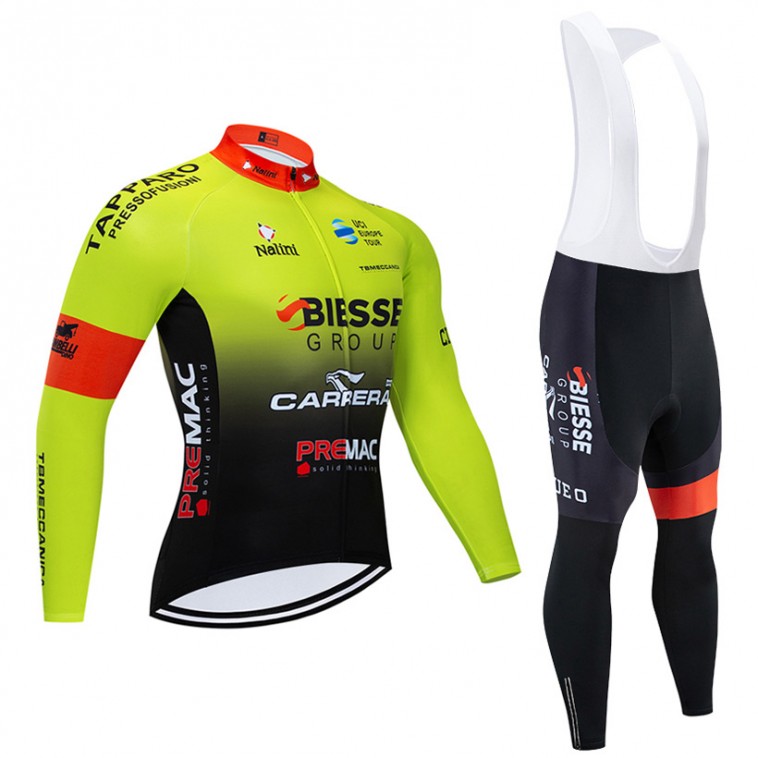 Ensemble cuissard vélo et maillot cyclisme hiver pro BIESSE CARRERA 2020