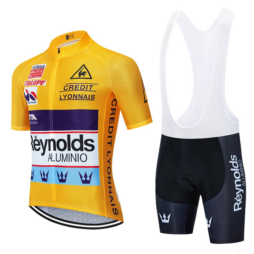 Maillot Cycliste Vintage Turino - Jaune Acrylique Années 70 - Taille S