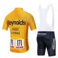 Ensemble cuissard vélo et maillot cyclisme pro vintage REYNOLDS jaune Aero Mesh