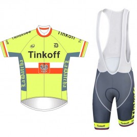 Ensemble cuissard vélo et maillot cyclisme équipe pro Tinkoff