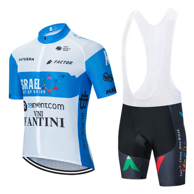 Ensemble cuissard vélo et maillot cyclisme équipe pro ISRAEL Cycling Academy 2020 Aero Mesh