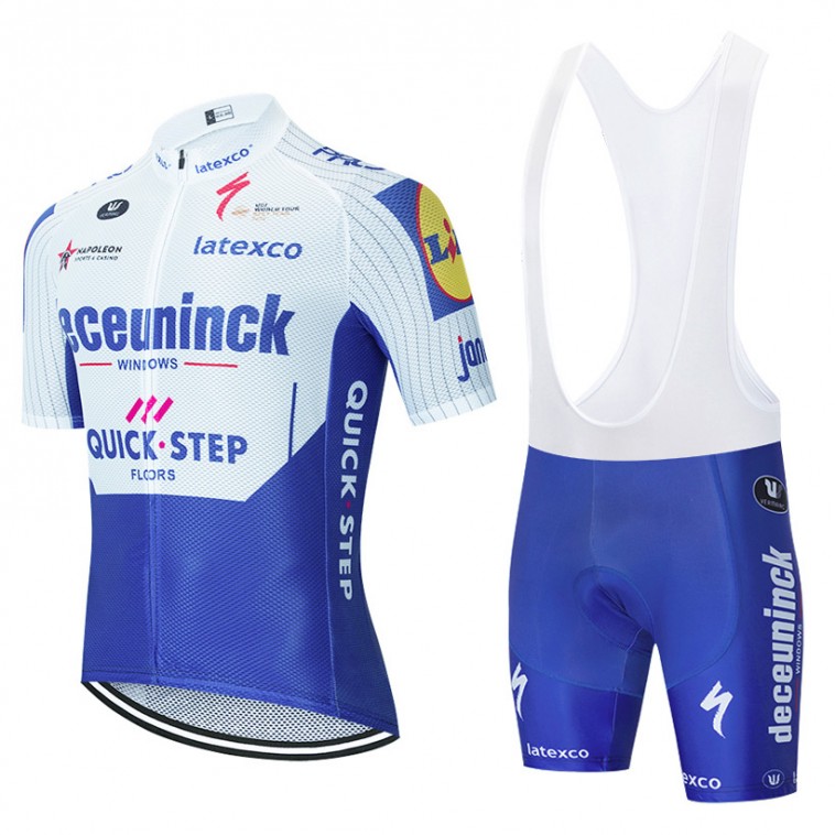 Ensemble cuissard vélo et maillot cyclisme équipe pro DECEUNINCK QUICK STEP 2020 Aero Mesh