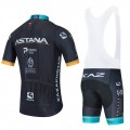 Ensemble cuissard vélo et maillot cyclisme équipe pro ASTANA 2020 Aero Mesh Noir