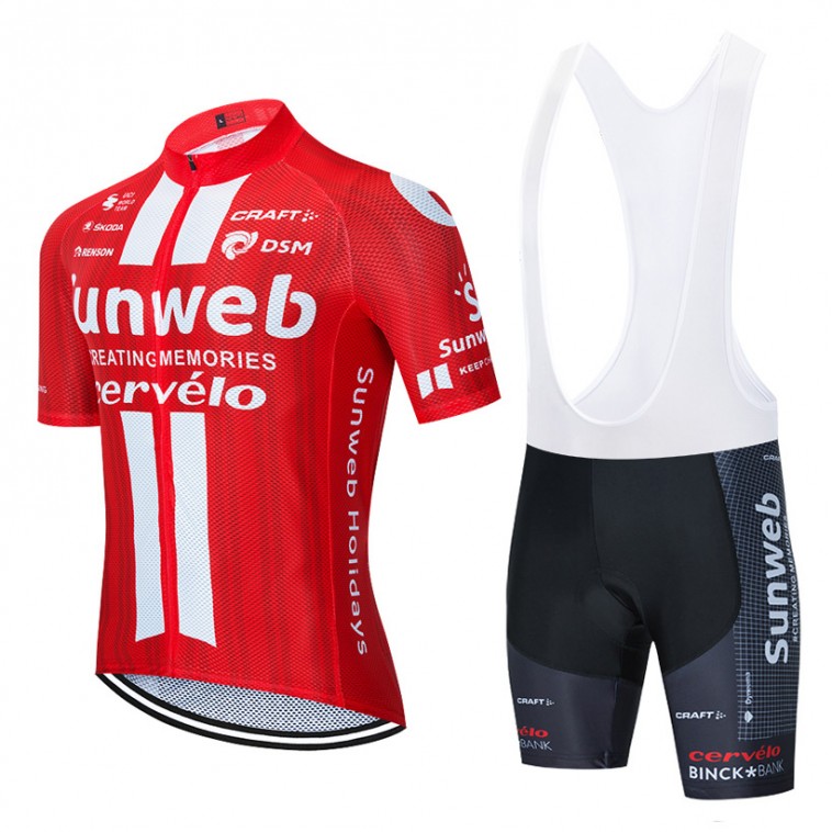 Ensemble cuissard vélo et maillot cyclisme équipe pro SUNWEB 2020 Aero Mesh