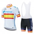 Ensemble cuissard vélo et maillot cyclisme équipe pro MOVISTAR World Tour 2020 Aero Mesh