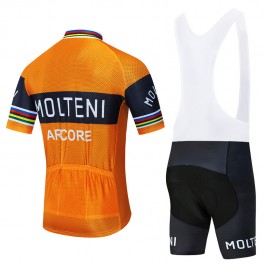 Ensemble cuissard vélo et maillot cyclisme pro vintage MOLTENI Aero Mesh Orange