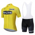 Ensemble cuissard vélo et maillot cyclisme pro vintage MOLTENI Aero Mesh Jaune