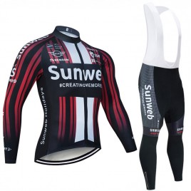 Ensemble cuissard vélo et maillot cyclisme hiver pro SUNWEB 2020 BE