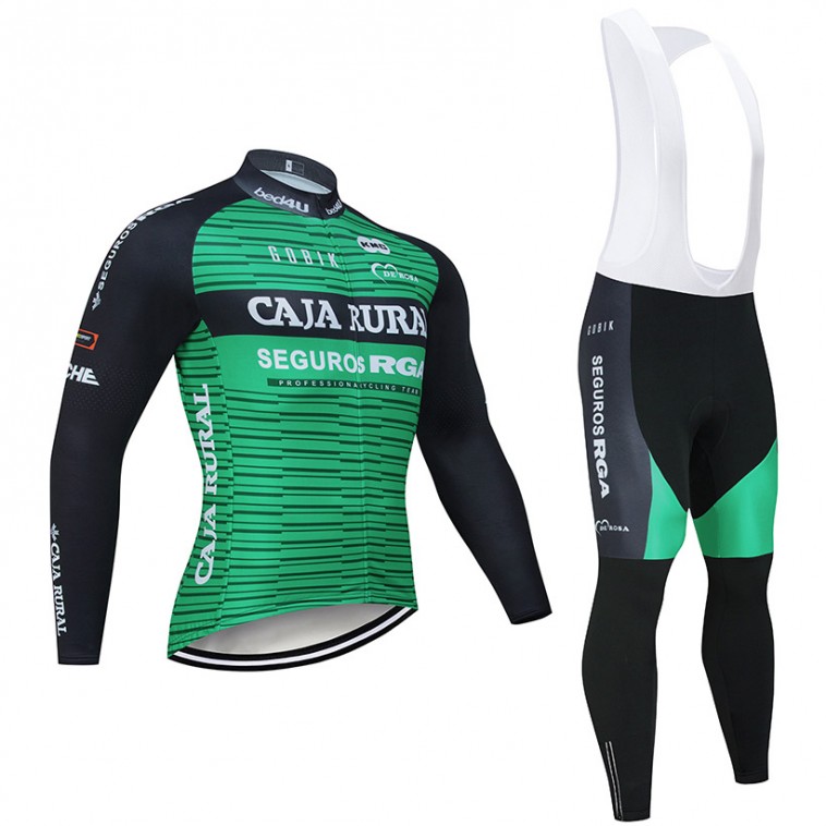 Ensemble cuissard vélo et maillot cyclisme hiver pro CAJA RURAL 2019