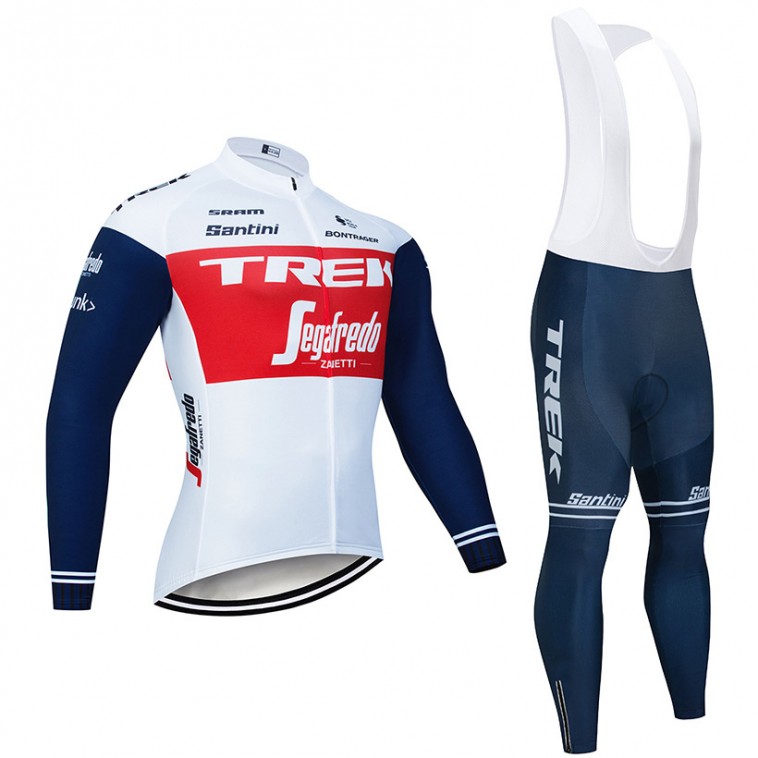 Ensemble cuissard vélo et maillot cyclisme hiver pro TREK Segafredo 2020