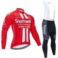 Ensemble cuissard vélo et maillot cyclisme hiver pro SUNWEB 2020