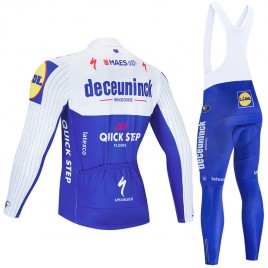 Ensemble cuissard vélo et maillot cyclisme hiver pro DECEUNINCK QUICK STEP 2020