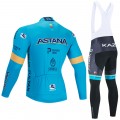 Ensemble cuissard vélo et maillot cyclisme hiver pro ASTANA 2020