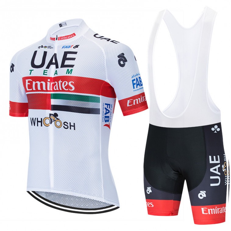 Ensemble cuissard vélo et maillot cyclisme équipe pro UAE Emirates 2020 Aero Mesh
