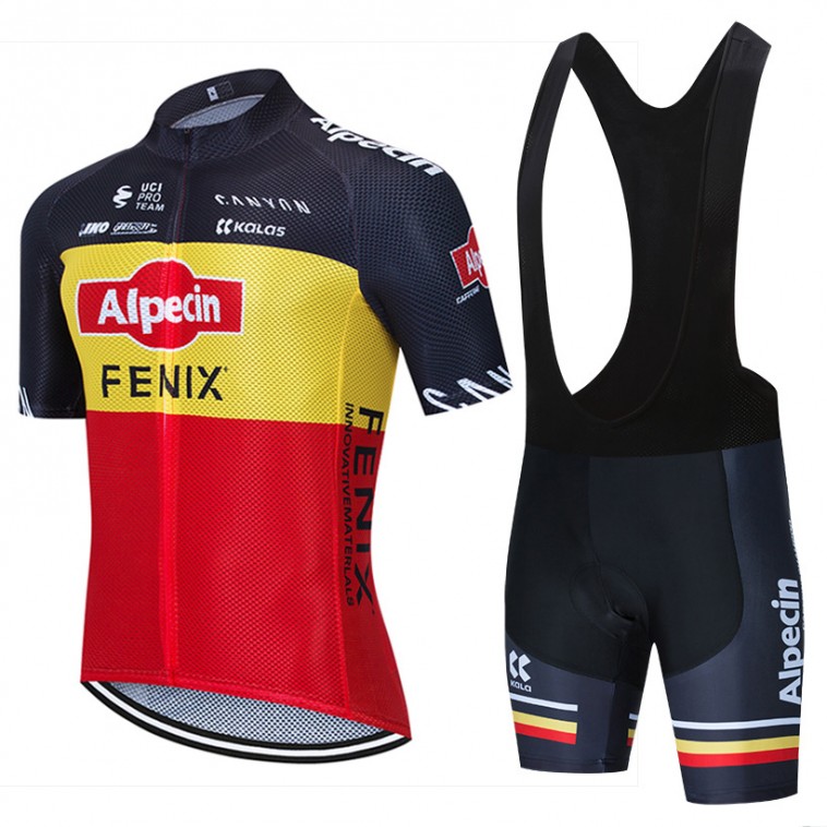 Ensemble cuissard vélo et maillot cyclisme équipe pro ALPECIN FENIX Belgique 2020 Aero Mesh