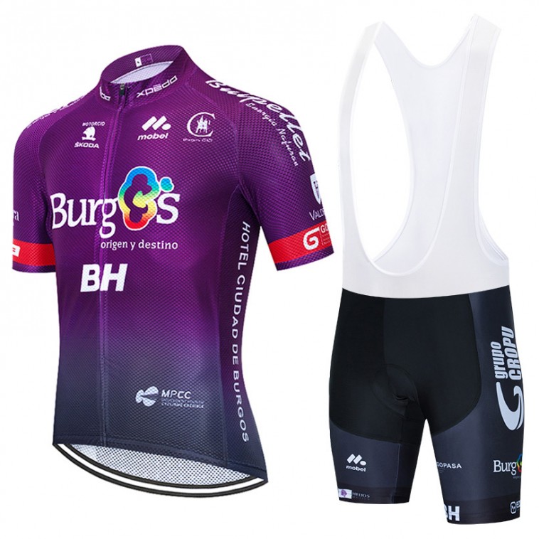 Ensemble cuissard vélo et maillot cyclisme équipe pro BURGOS BH 2020 Aero Mesh