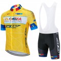 Ensemble cuissard vélo et maillot cyclisme équipe pro Colombia Tierra 2020 Aero Mesh