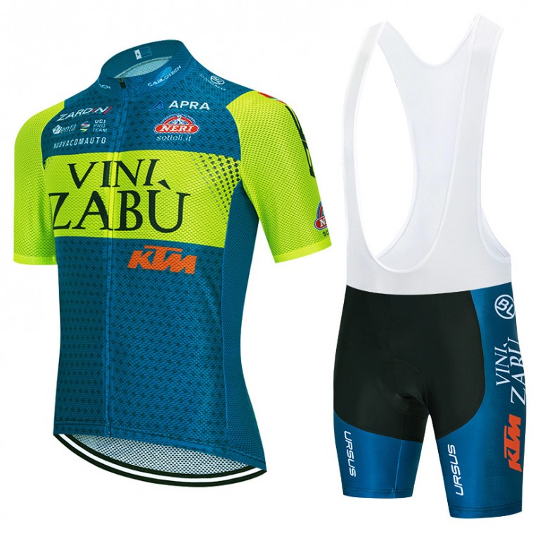 Ensemble cuissard vélo et maillot cyclisme équipe pro VINI ZABU KTM Aero Mesh