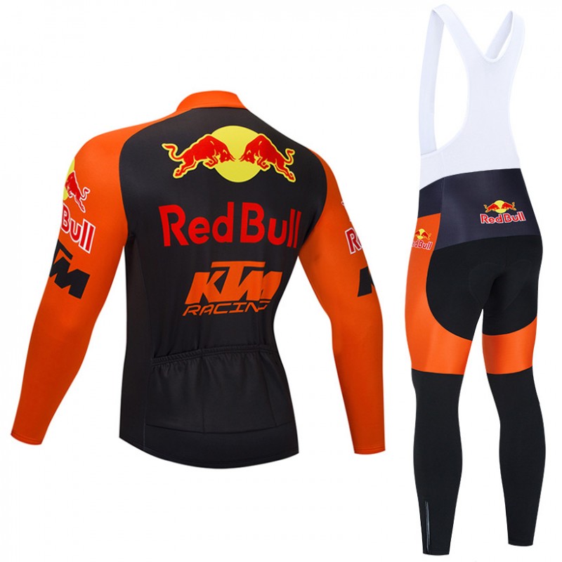 Ensemble cuissard v lo et maillot cyclisme hiver pro KTM RED BULL
