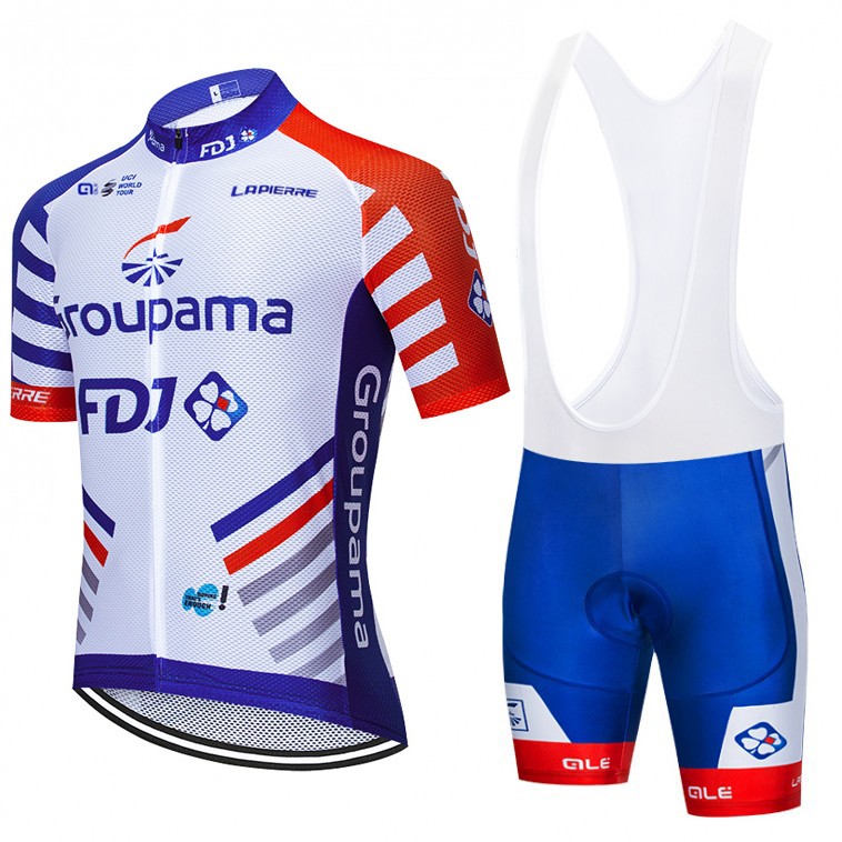 Ensemble cuissard vélo et maillot cyclisme équipe pro Groupama FDJ 2020 Aero Mesh