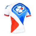 Ensemble cuissard vélo sans bretelles et maillot cyclisme équipe pro FDJ