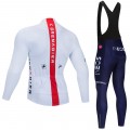 Ensemble cuissard vélo et maillot cyclisme hiver pro INEOS GRENADIER 2020 Blanc