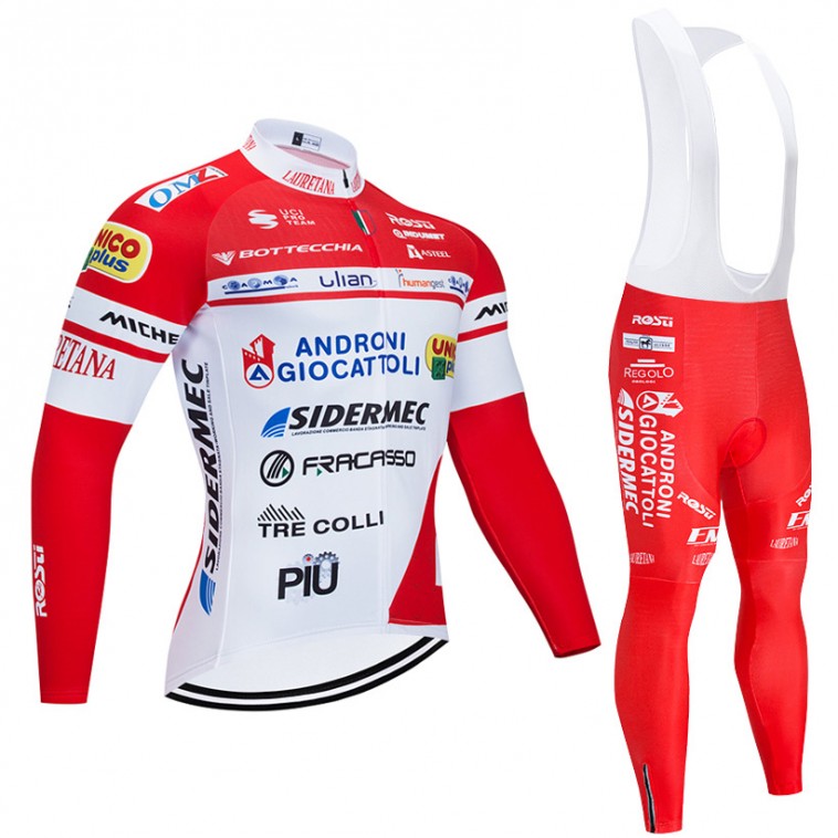 Ensemble cuissard vélo et maillot cyclisme hiver pro Androni Giocattoli 2020