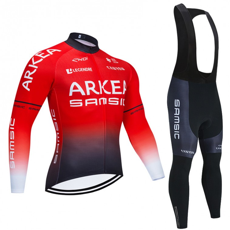 Ensemble cuissard velo et maillot cyclisme hiver pro ARKEA SAMSIC 2020