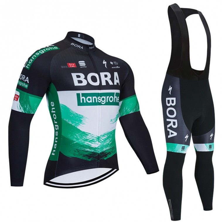 Ensemble cuissard vélo et maillot cyclisme hiver pro BORA Hansgrohe 2020