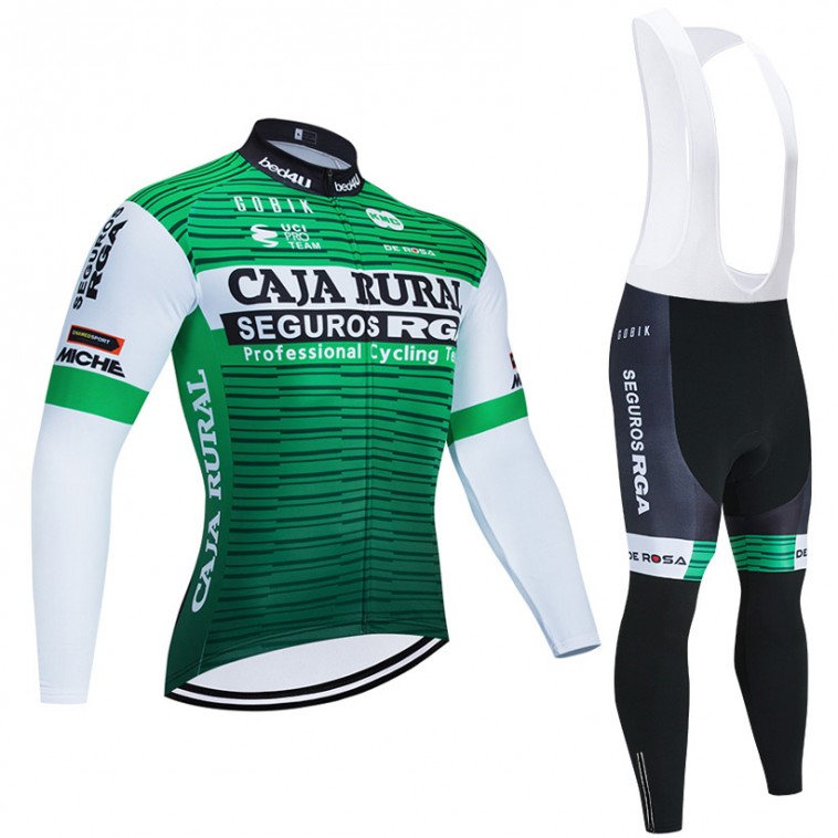 Ensemble cuissard vélo et maillot cyclisme hiver pro CAJA RURAL Seguros RGA 2020