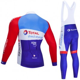 Ensemble cuissard vélo et maillot cyclisme hiver pro TOTAL Direct Energie 2020