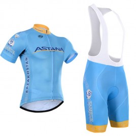 Ensemble cuissard vélo et maillot cyclisme équipe pro Astana