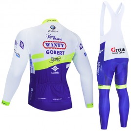 Ensemble cuissard vélo et maillot cyclisme hiver pro WANTY Gobert 2020