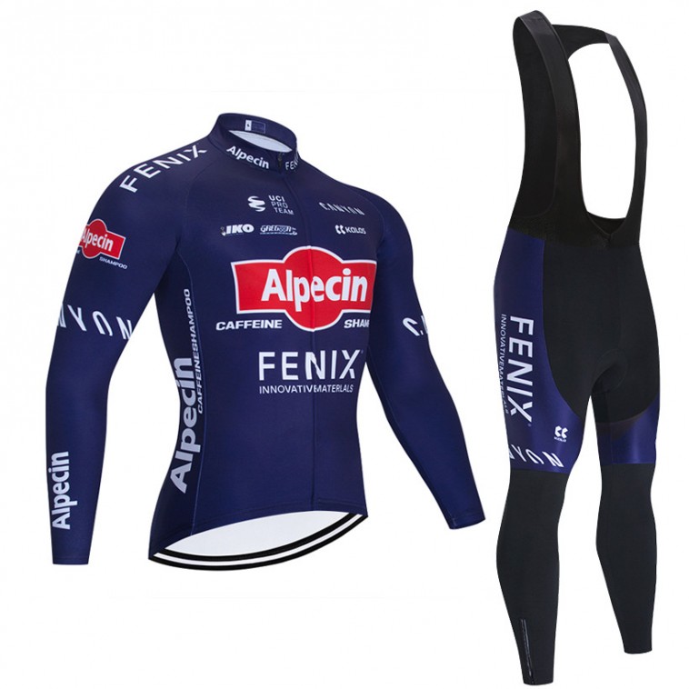 Ensemble cuissard vélo et maillot cyclisme hiver pro ALPECIN FENIX 2020