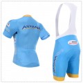 Ensemble cuissard vélo et maillot cyclisme équipe pro Astana