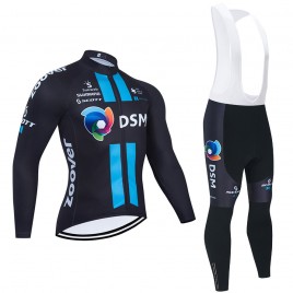 Ensemble cuissard vélo et maillot cyclisme hiver pro DSM 2021