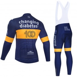 Ensemble cuissard vélo et maillot cyclisme hiver pro CHANGING DIABETES 2021