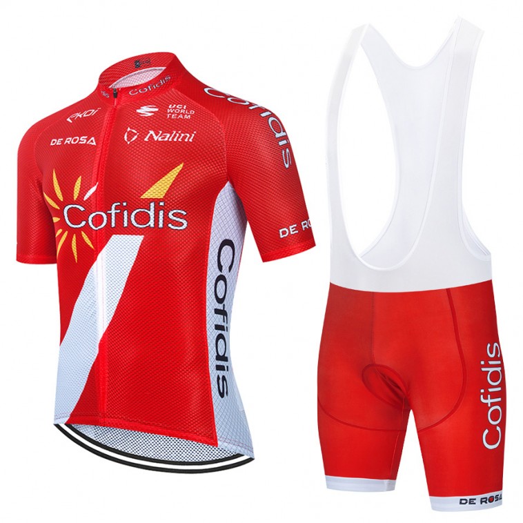 Ensemble cuissard vélo et maillot cyclisme équipe pro COFIDIS 2021 Aero Mesh