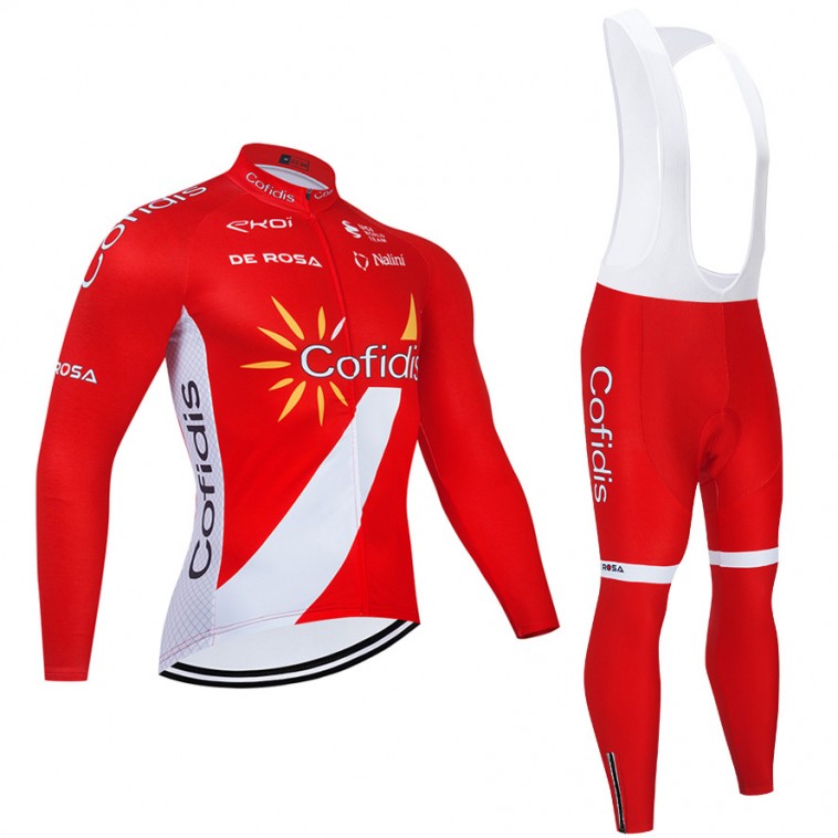 Ensemble cuissard vélo et maillot cyclisme hiver pro COFIDIS 2021