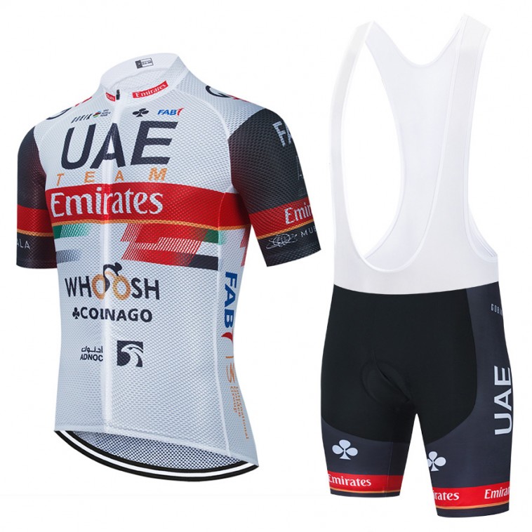 Ensemble cuissard vélo et maillot cyclisme équipe pro UAE EMIRATES 2021 Aero Mesh