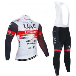Ensemble cuissard vélo et maillot cyclisme hiver pro UAE EMIRATES 2021