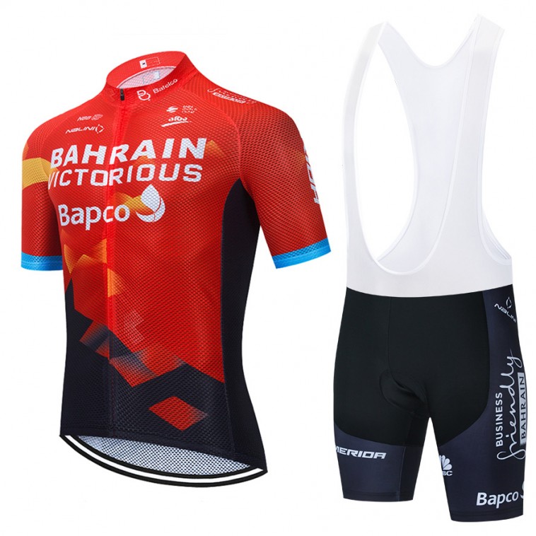 Ensemble cuissard vélo et maillot cyclisme équipe pro BAHRAIN 2021 Aero Mesh