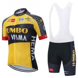 Ensemble cuissard vélo et maillot cyclisme équipe pro JUMBO VISMA 2021 Aero Mesh