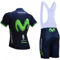 Ensemble cuissard vélo et maillot cyclisme équipe pro Movistar