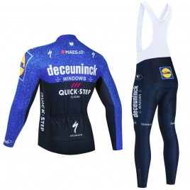 Ensemble cuissard vélo et maillot cyclisme hiver pro QUICK STEP Deceuninck 2021