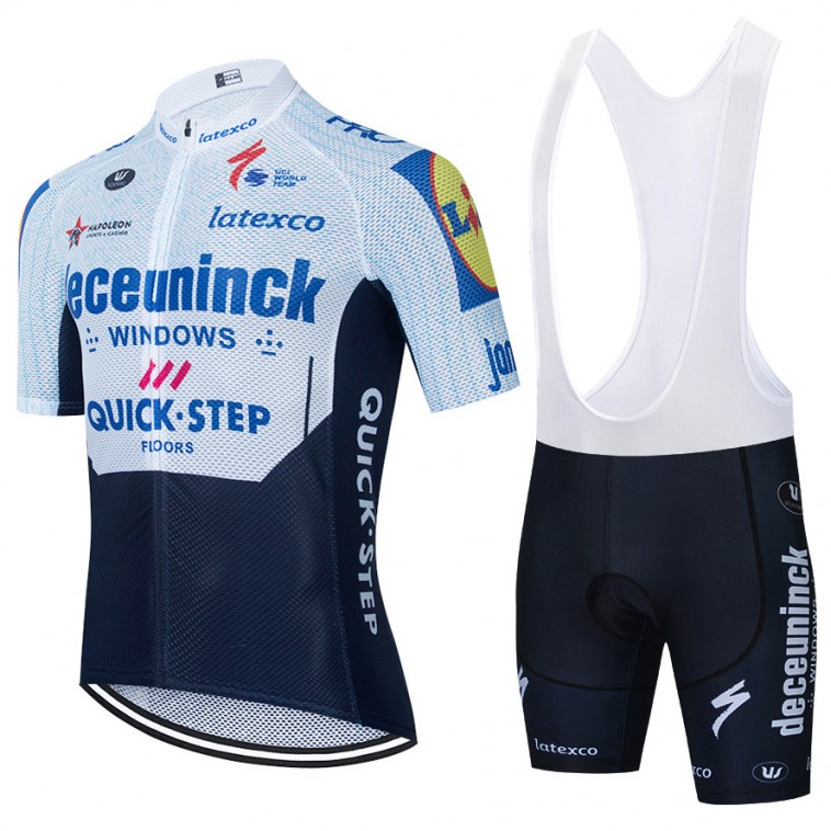 Ensemble cuissard vélo et maillot cyclisme équipe pro QUICK STEP Deceuninck 2021 Aero Mesh Black