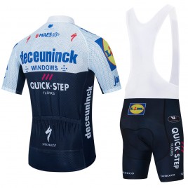 Ensemble cuissard vélo et maillot cyclisme équipe pro QUICK STEP Deceuninck 2021 Aero Mesh Black