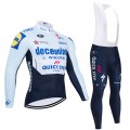 Ensemble cuissard vélo et maillot cyclisme hiver pro QUICK STEP Deceuninck 2021 Black