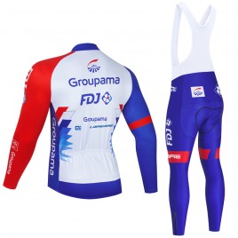 Ensemble cuissard vélo et maillot cyclisme hiver pro FDJ Groupama 2021