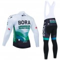 Ensemble cuissard vélo et maillot cyclisme hiver pro BORA 2021